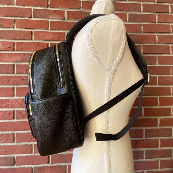 Coach 5666 Medium Court Backpack Black Pebble Leather - Picture 8 of 16